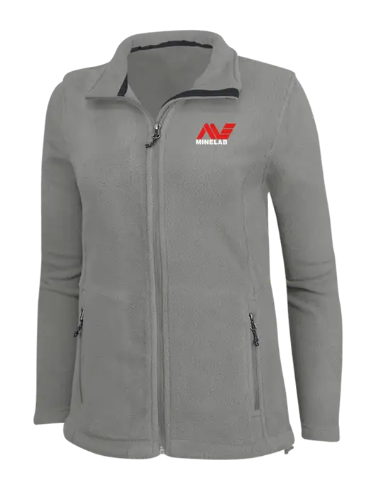 Womens Medium Grey Fleece Jacket w/Minelab Logo