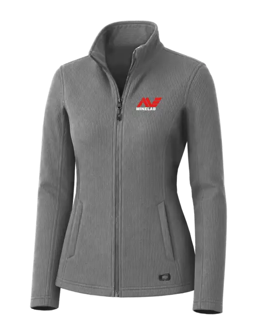 OGIO Medium Grey Womens Grit Fleece Jacket w/Minelab Logo
