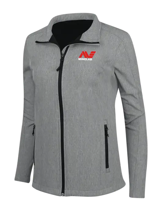 Medium Grey Heather Womens Core Soft Shell Jacket w/Minelab Logo