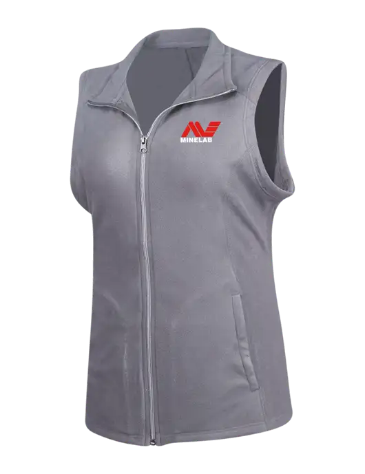 Medium Grey Womens Microfleece Vest w/Minelab Logo