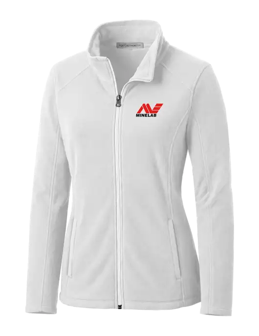 White Womens Microfleece Jacket w/Minelab Logo