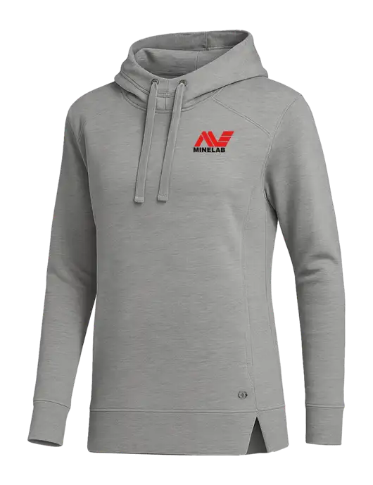OGIO Heather Grey Womens Luuma Pullover Fleece Hoodie w/Minelab Logo