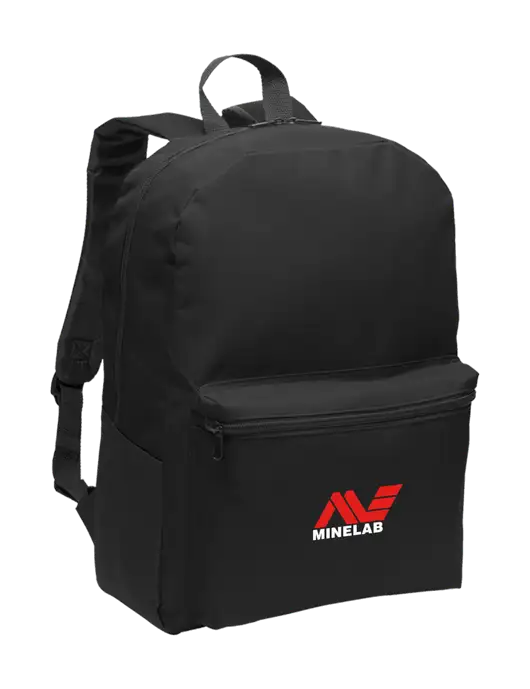 Casual Black Lightweight Laptop Backpack w/Minelab Logo