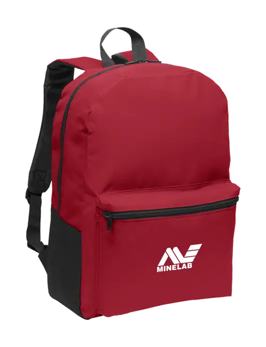 Casual Red Lightweight Laptop Backpack w/Minelab Logo