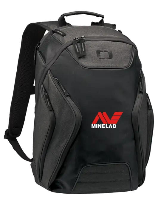 OGIO Black/Heather Grey Hatch Laptop Backpack
 w/Minelab Logo