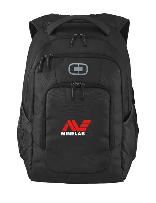 OGIO Black Logan Laptop Backpack
 w/Minelab Logo