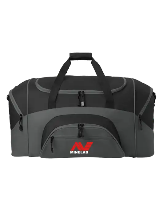 Standard Colorblock Black/Dark Grey Sport Duffel w/Minelab Logo